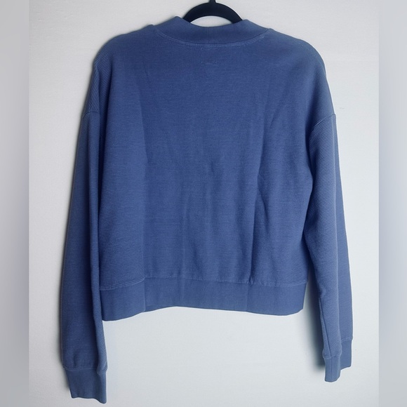 GAP Periwinkle Blue/Purple Button Up Ribbed Knit Cardigan Size Medium - Picture 9 of 11